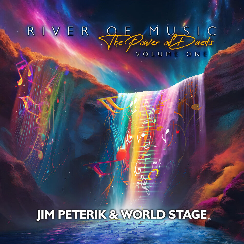 the album cover for Jim Peterik & World Stage - River Of The Music: The Power Of Duets - Vol 1