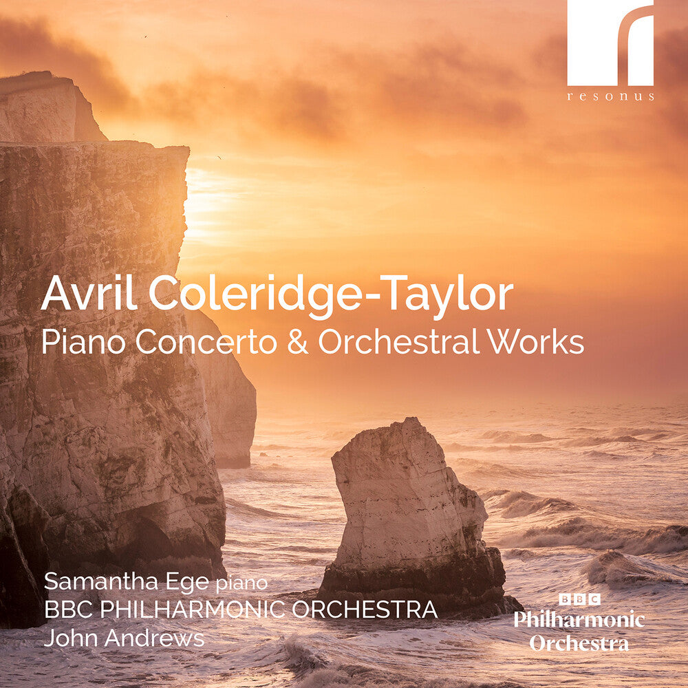 the album cover for Samantha Ege - Avril Coleridge-Taylor: Pno Con & Orchl Works