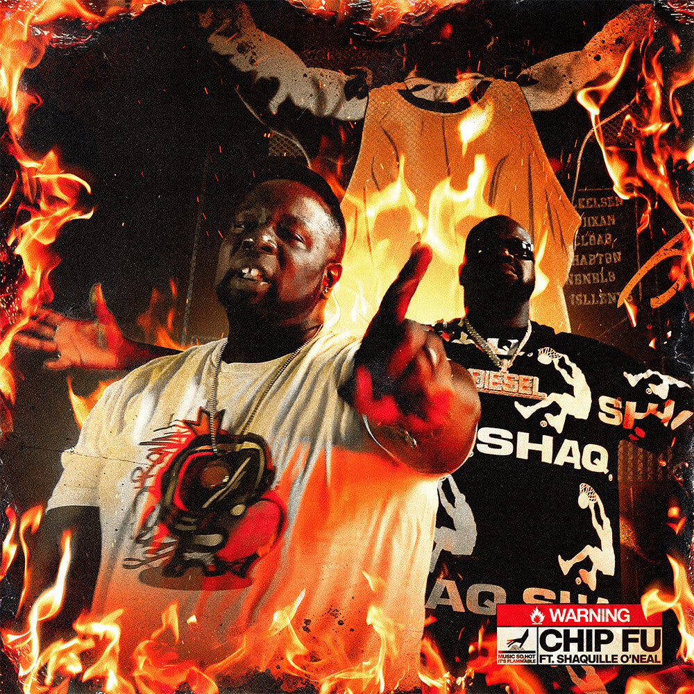 the album cover for Chip Fu & Shaquille O'Neal - Warning