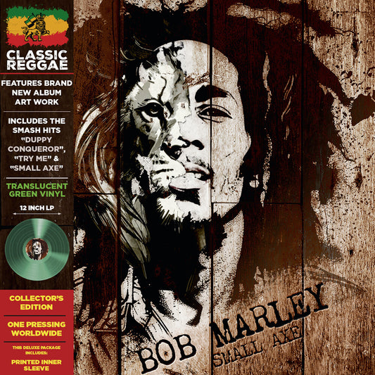 the album cover for Bob Marley - Small Axe (Blue) [Colored Vinyl] [Deluxe] [Limited Edition] [Remastered] [Reissue]