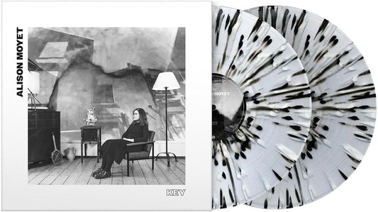 the album cover for Alison Moyet -  Key [Indie Exclusive Black and white splatter double LP]