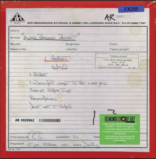 The Alan Parsons Project - I Robot (Work In Progress) [LP]