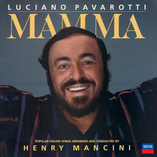 the album cover for Luciano Pavarotti - Mamma