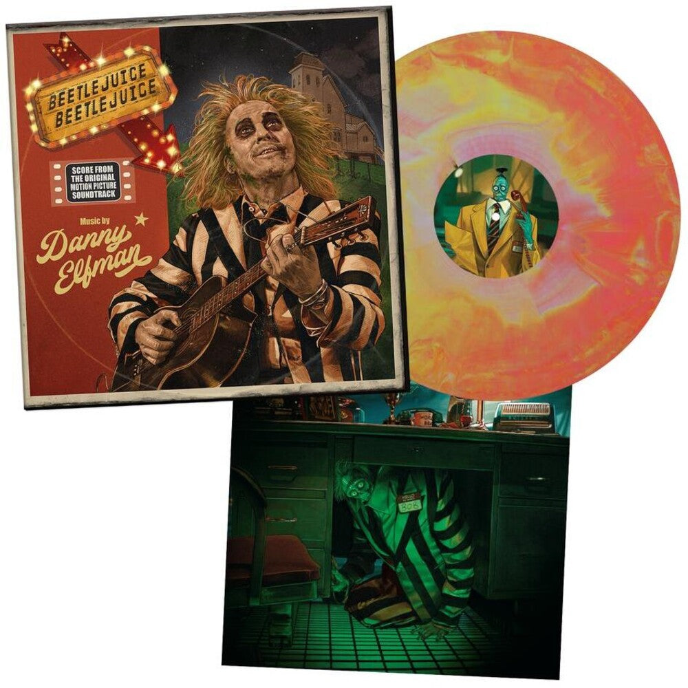 Danny Elfman - Beetlejuice Beetlejuice (Original Soundtrack) - Limited Australian Exclusive Pink & Yellow Colored Vinyl [LP]