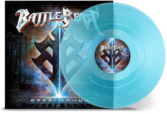 the album cover for Battle Beast - Steelbound (Blue) [Clear Vinyl] (Gate)