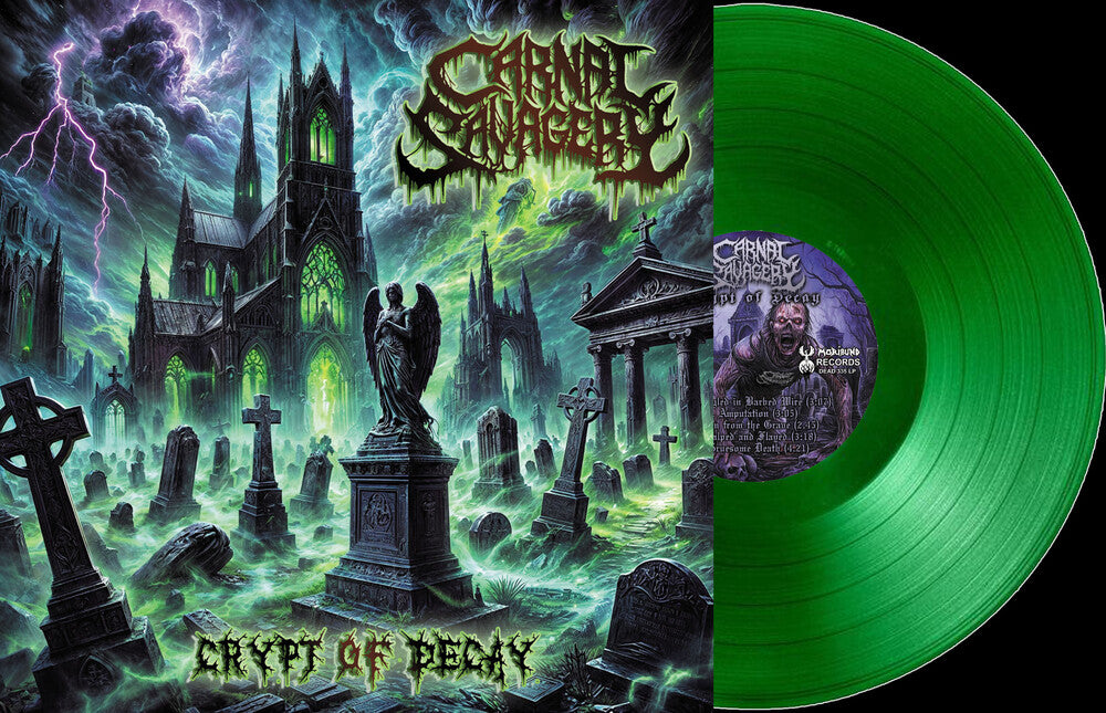 Pre-Order: Carnal Savagery - Crypt Of Decay - Cemetery Green [Clear Vinyl] (Grn) [Limited Edition]