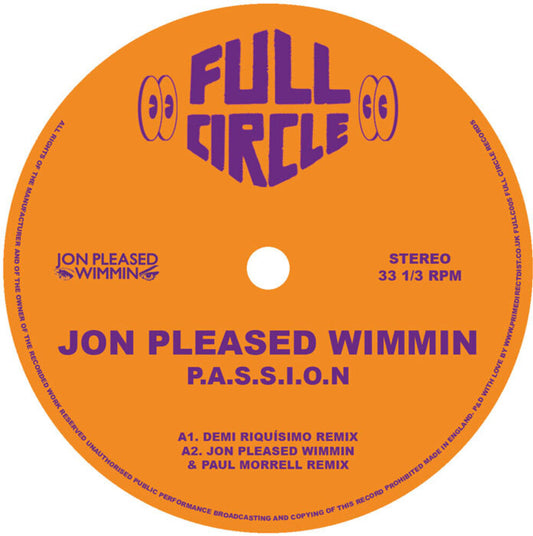 Pre-Order: Jon Wimmin  Pleased - P.A.S.S.I.O.N. (2025 Remixes) [LP]