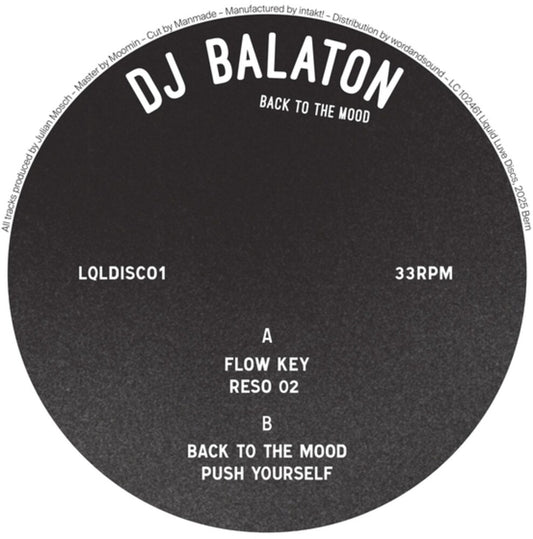 the album cover for DJ Balaton - Back To The Mood (Ep)