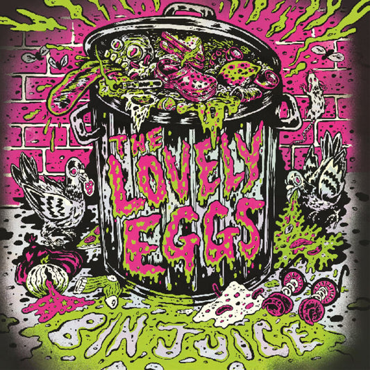 the album cover for Lovely Eggs - Bin Juice [Colored Vinyl] (Grn) [Indie Exclusive]