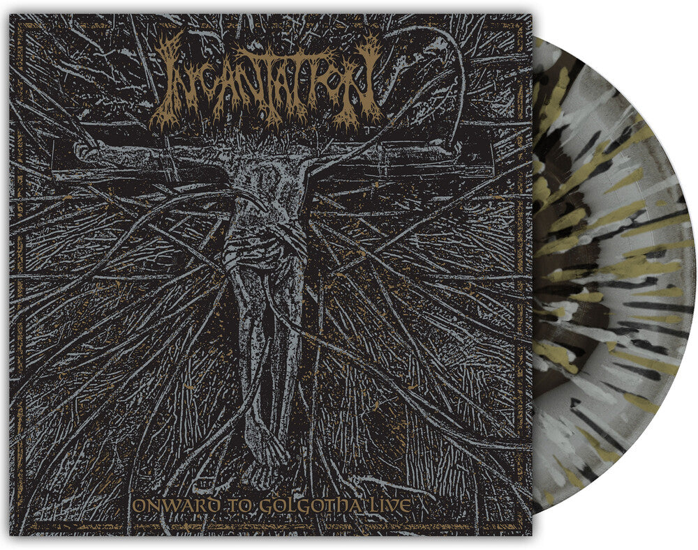 the album cover for Incantation - Onward To Golgotha Live -  [Merge with Splatter LP]