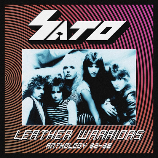 the album cover for Sato - Leather Warriors - Anthology 82/86 [Colored Vinyl]