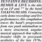 the album cover for Talking Heads - Tentative Decisions: Demos & Live (Wsv)
