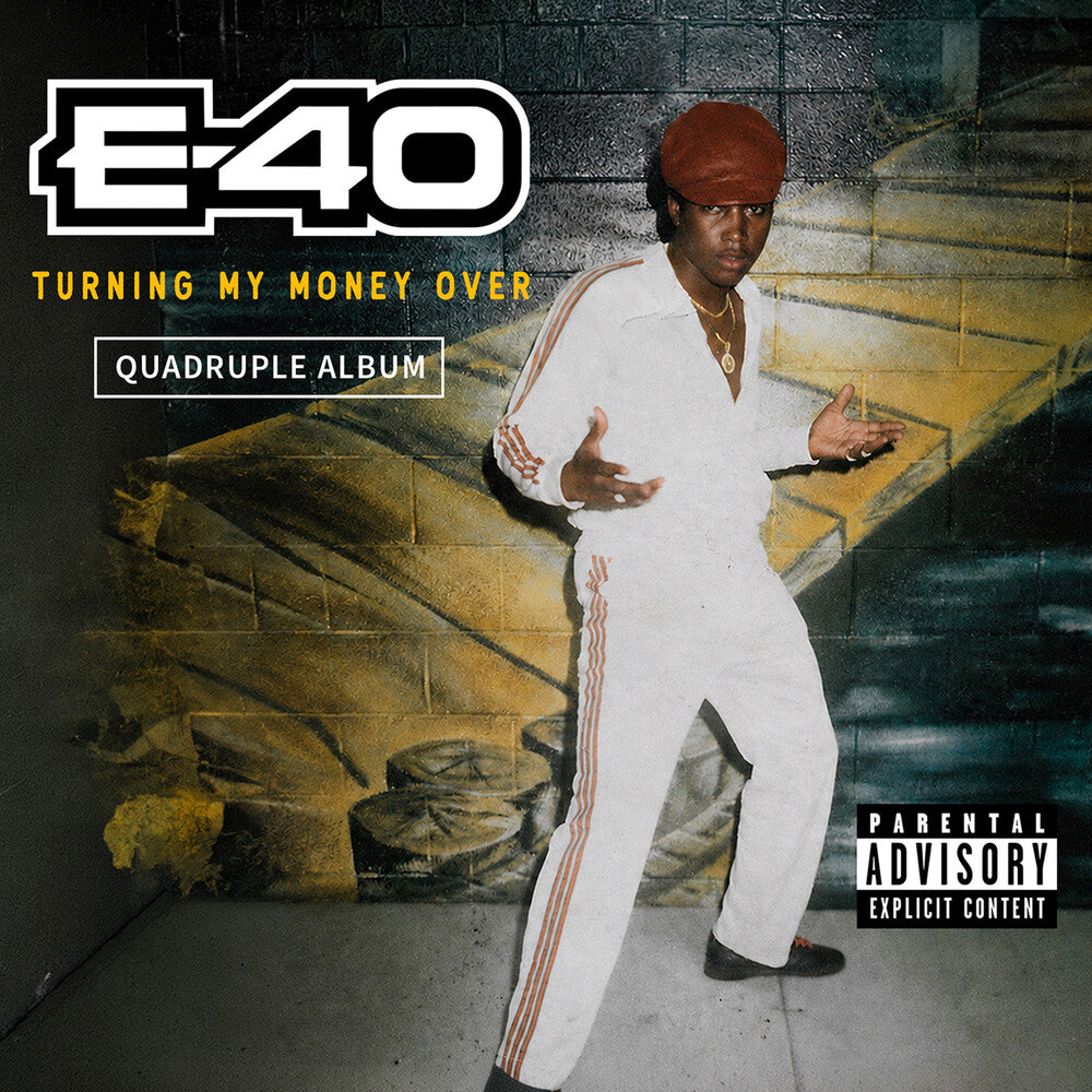 the album cover for E-40 - Turning My Money Over (Quadruple Album)