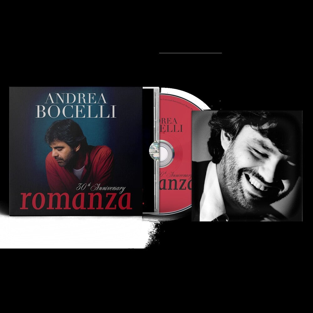the album cover for Andrea Bocelli - Romanza - 30th Anniversary