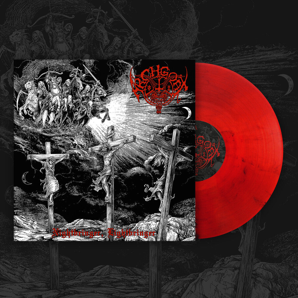 the album cover for Archgoat - Nightbringer Lightbringer [Colored Vinyl] (Red)