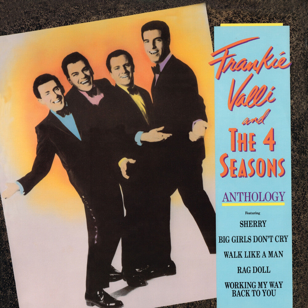 the album cover for Frankie Valli  & 4 Seasons - Anthology: Greatest Hits (Blue) [Clear Vinyl] [Limited Edition]